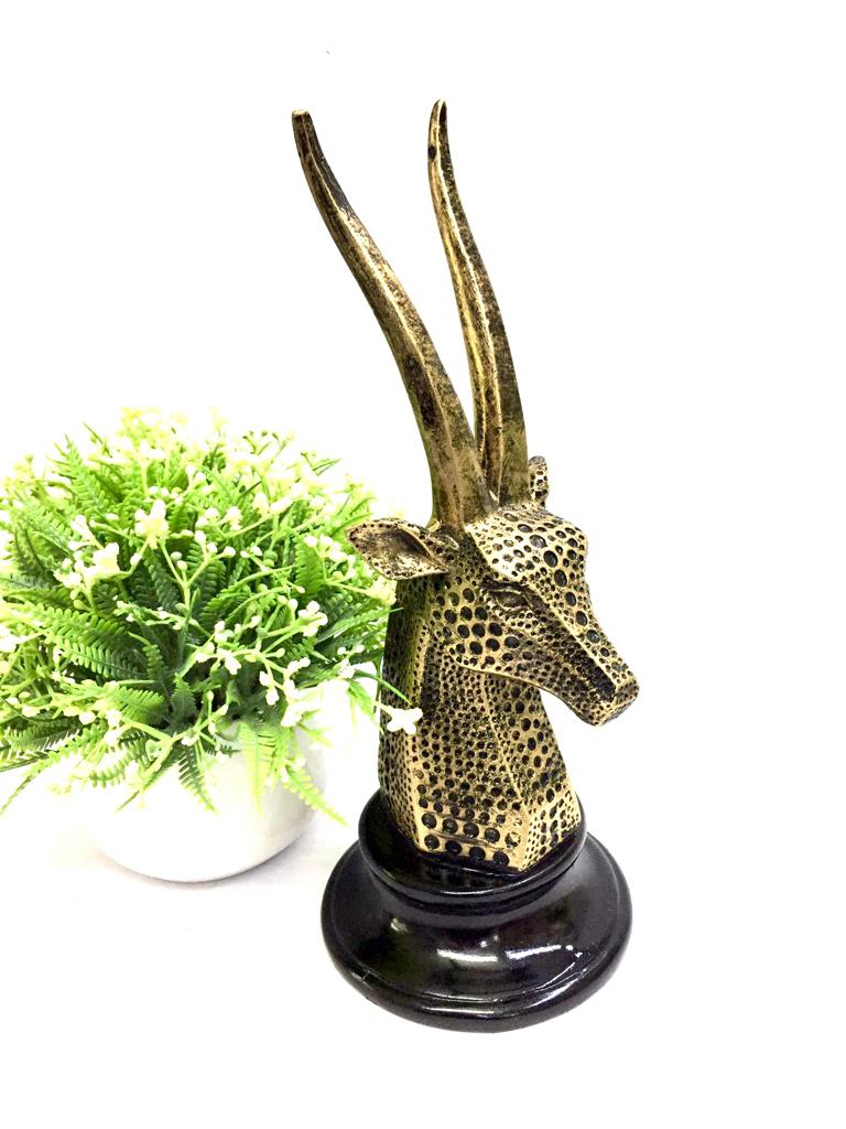 Antelope Face On Stand Elegant Animal Artwork Home Décor From Tamrapatra