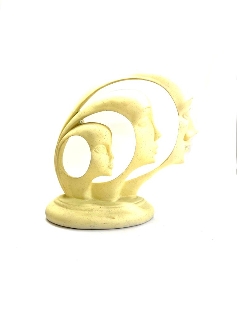 3 Face Sculpture Abstract Modern Living With Wonderful Creation From Tamrpaatra