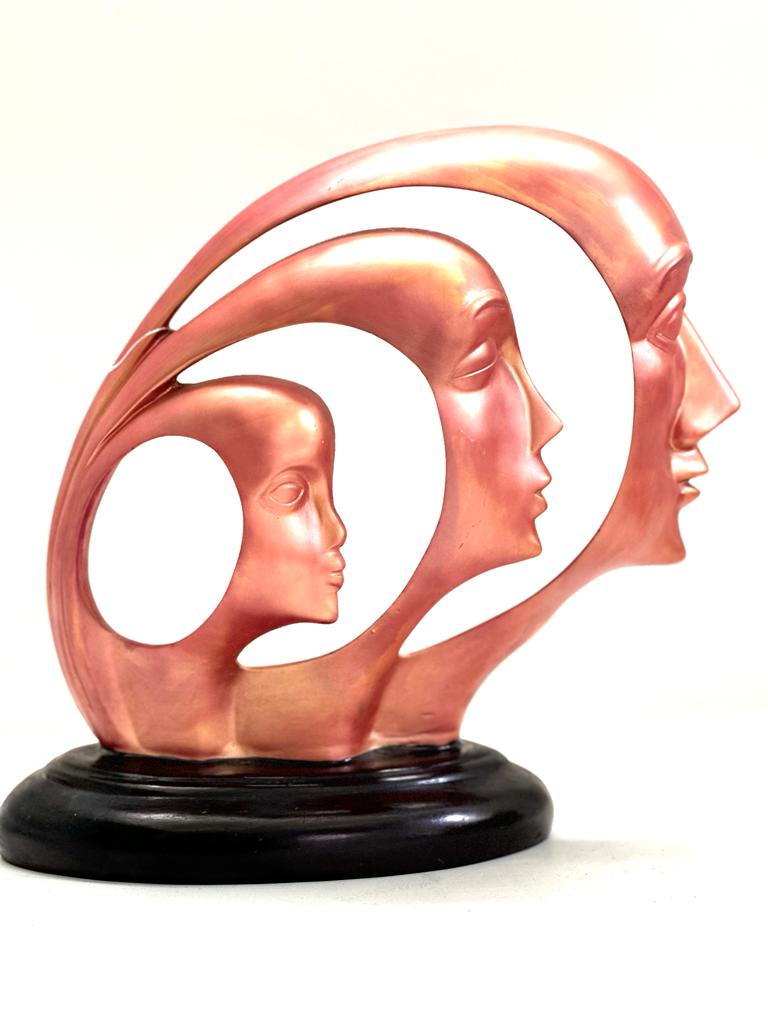 3 Face Sculpture Abstract Modern Living With Wonderful Creation From Tamrpaatra