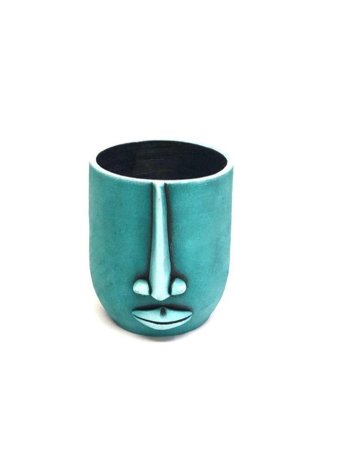 Face Pots With Striking Shades Use For Plants Pen Spoon Brush Holder By Tamrapatra
