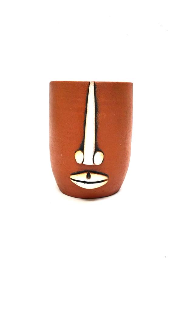 Face Pots With Striking Shades Use For Plants Pen Spoon Brush Holder By Tamrapatra