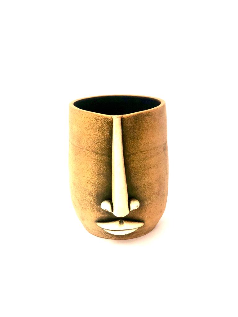 Face Pots With Striking Shades Use For Plants Pen Spoon Brush Holder By Tamrapatra