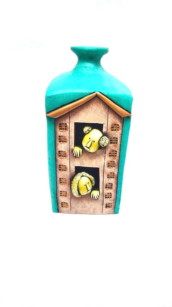 Big Couple Face Pot Terracotta Artefacts Home Décor Exclusive Arts From Tamrapatra