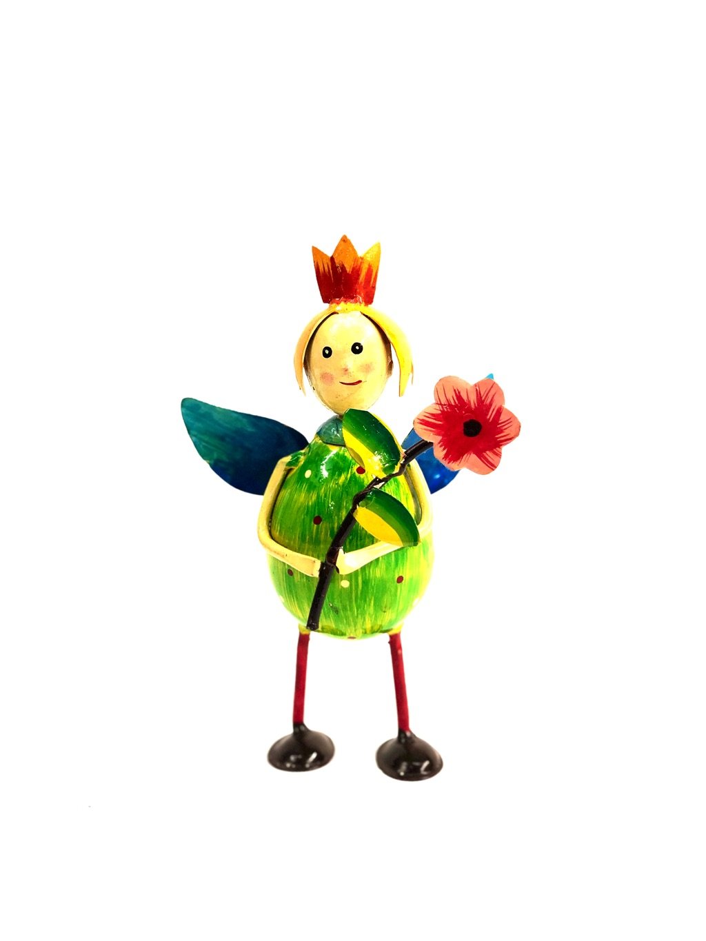 Fairy Angel Painted Decoration Metal Artifacts Showpiece By Tamrapatra