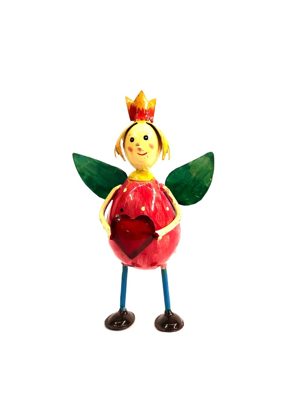 Fairy Angel Painted Decoration Metal Artifacts Showpiece By Tamrapatra