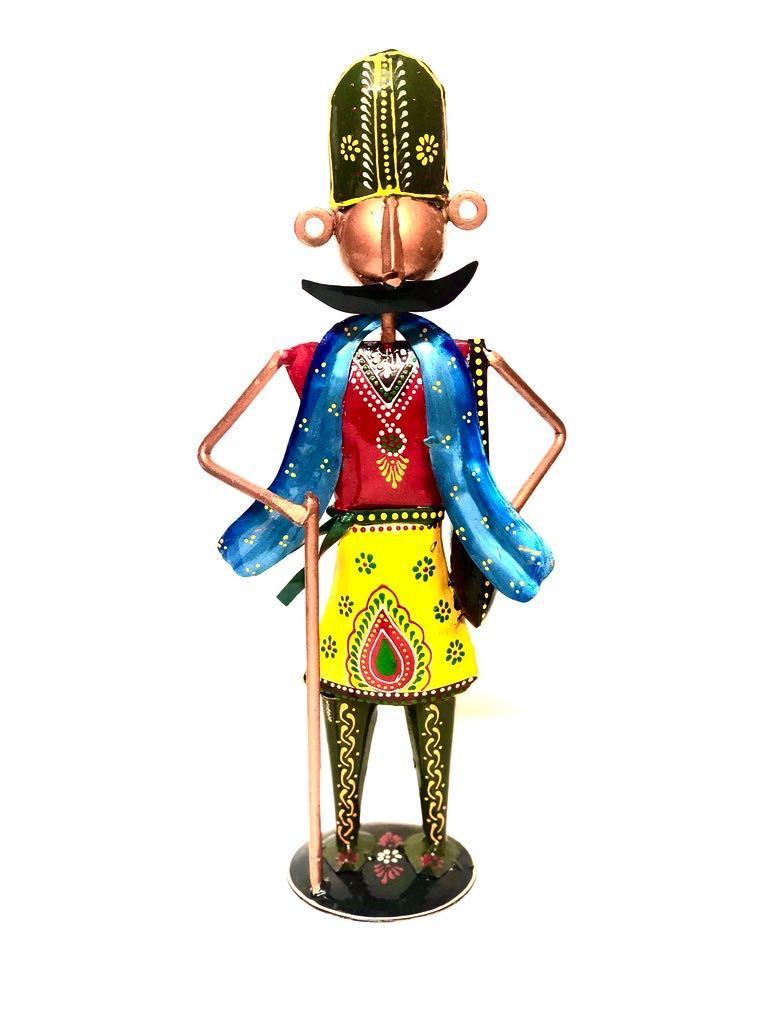 Farmer Man With Agricultural Tools Metal Collectible Tamrapatra - Tamrapatra