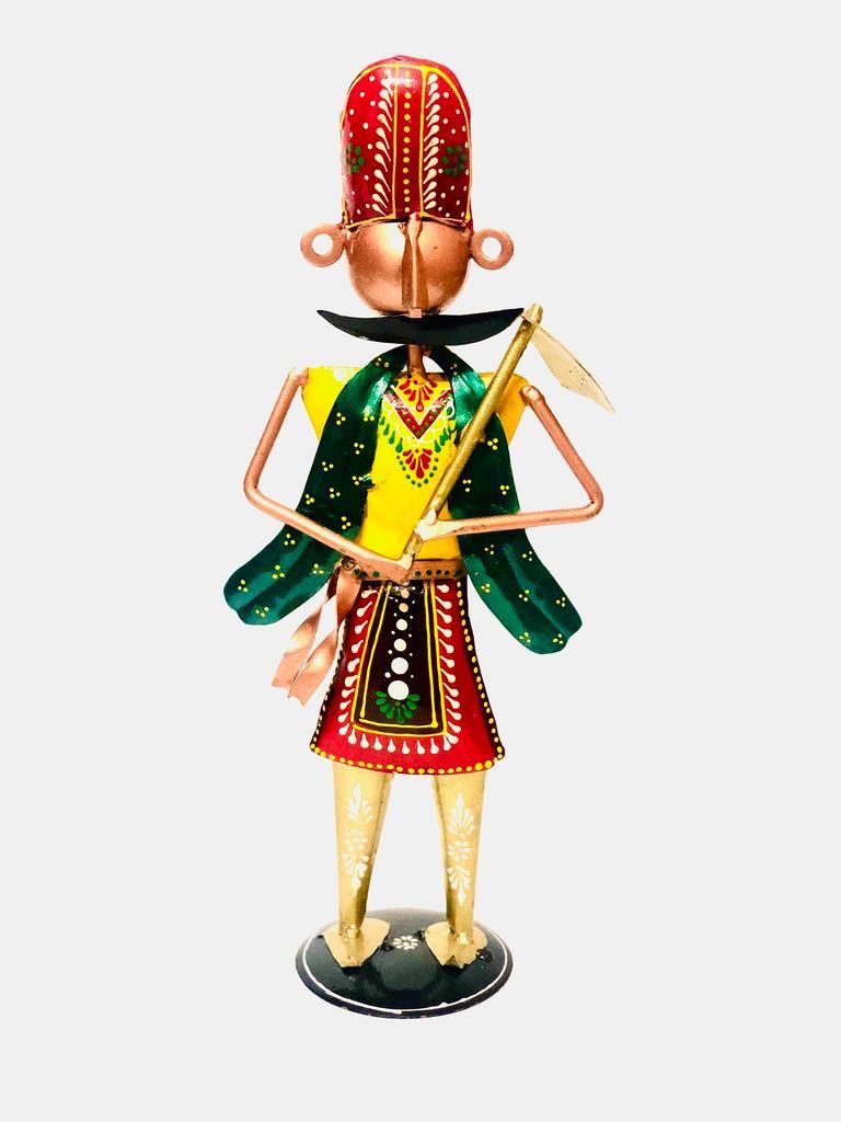 Farmer Man With Agricultural Tools Metal Collectible Tamrapatra - Tamrapatra