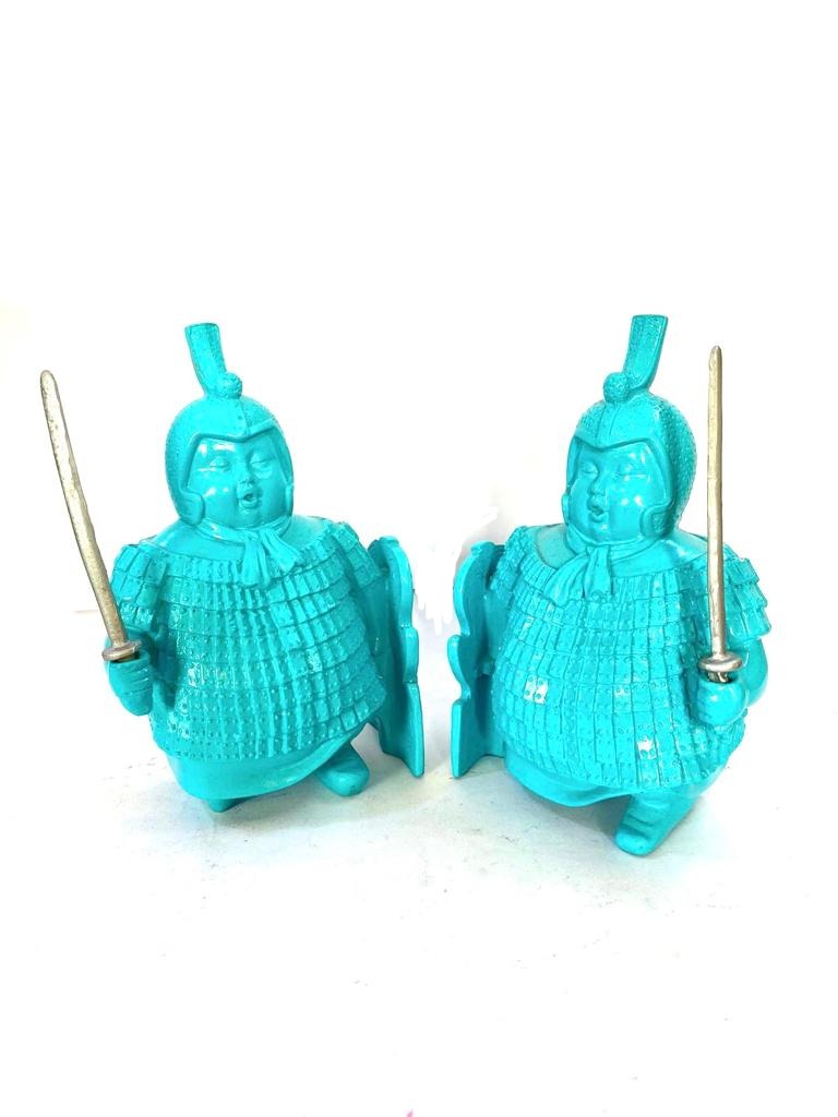 Modern Asian Warriors Soldiers Pair Set Of 2 Home Office Décor By Tamrapatra