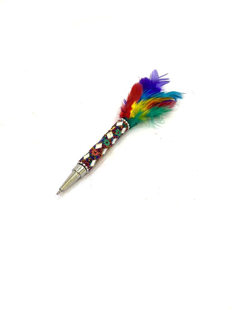 Feather Pens In Various Shades Extraordinary Collection Stationary From Tamrapatra