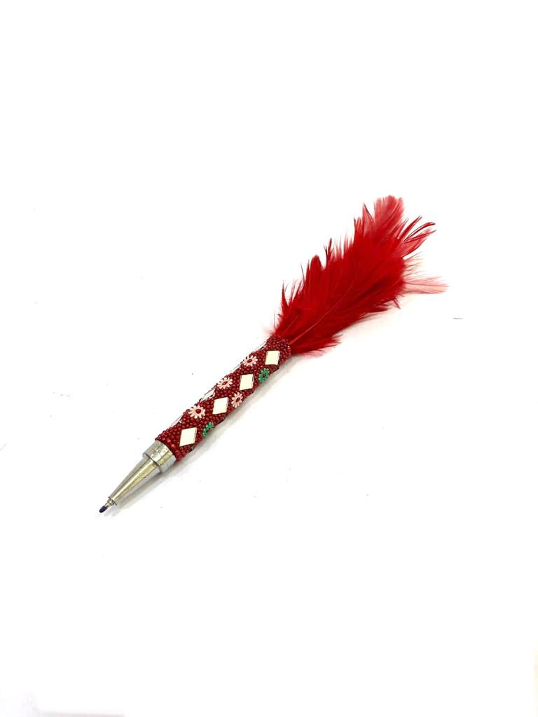 Feather Pens In Various Shades Extraordinary Collection Stationary From Tamrapatra