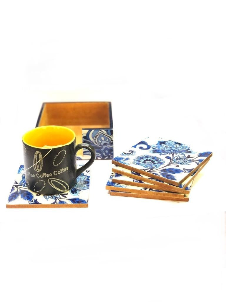 Designer Tea Coasters In Wood Laminated With Exclusive Concepts Tamrapatra