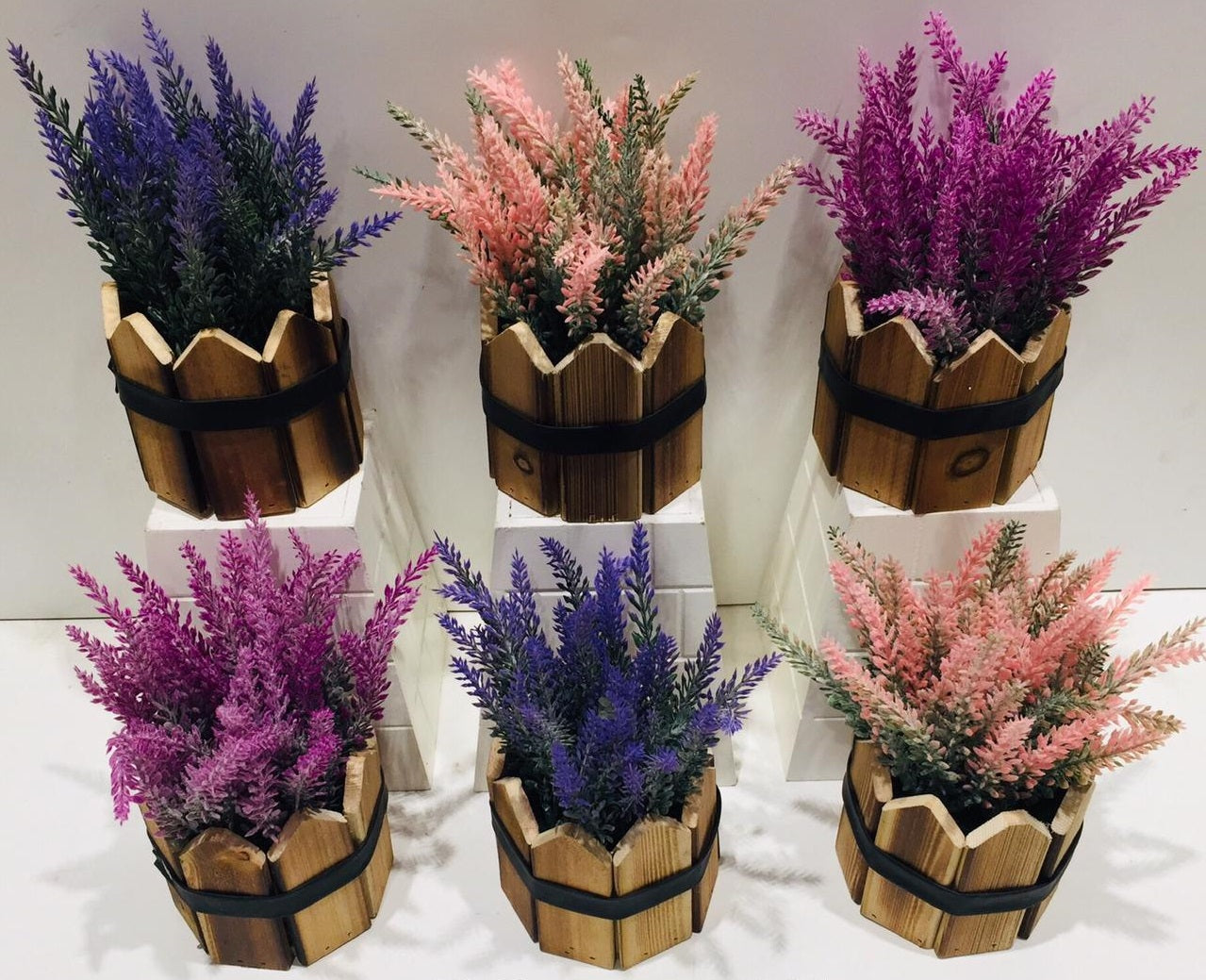 Wooden Threaded Artificial Plants In Various Color Selection Garden Tamrapatra