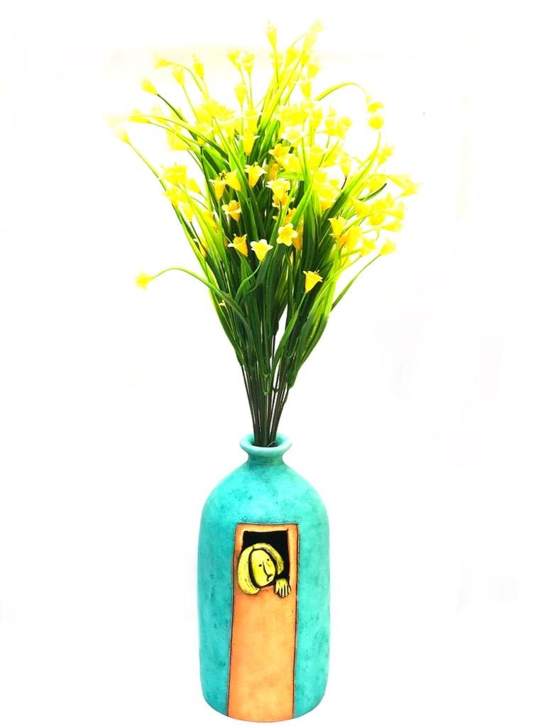 Big Scarlet Gladiolus Flowers Bunch Sticks Home Office Decoration By Tamrapatra