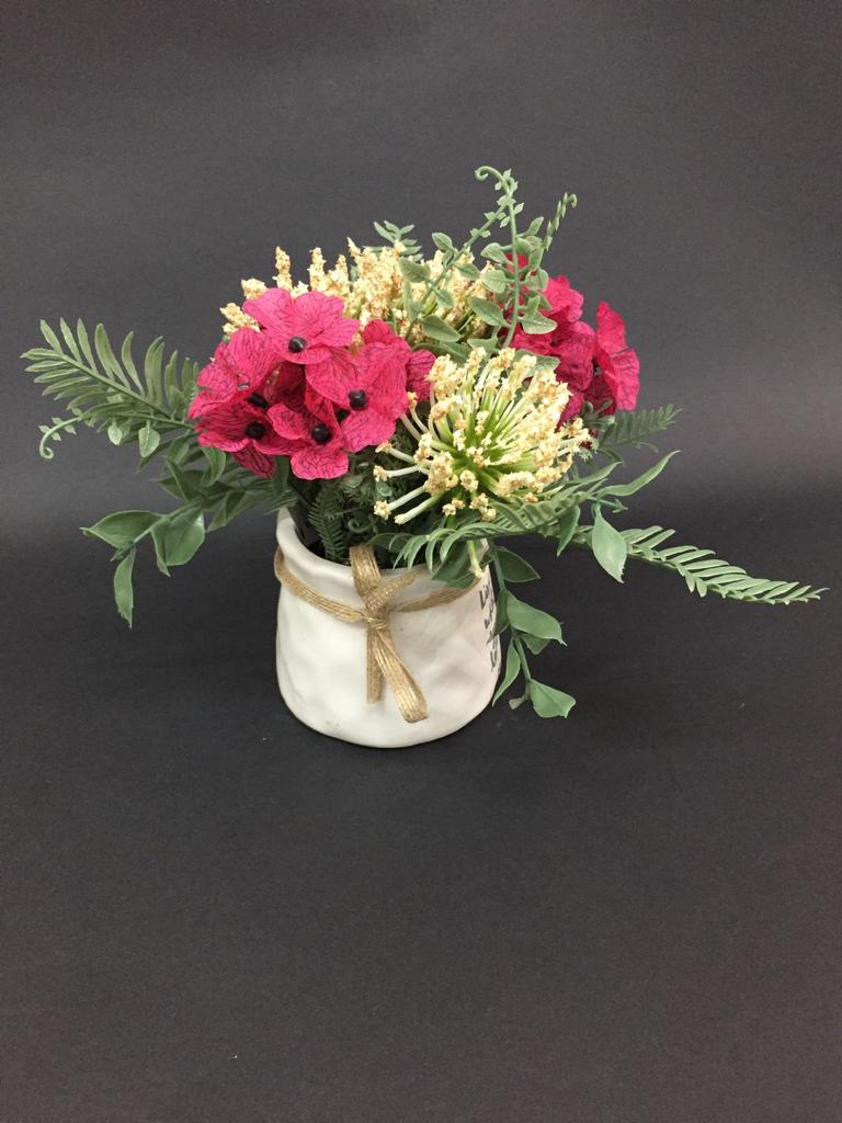 Live What You Love Beautiful Quotes Ceramic Pots & Flowering Plant Tamrapatra