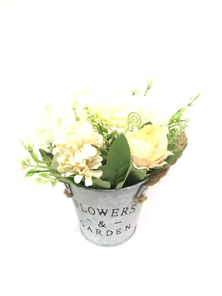 Flowers & Garden Styled Pots Arranged Flowers On Top Bucket Tamrapatra
