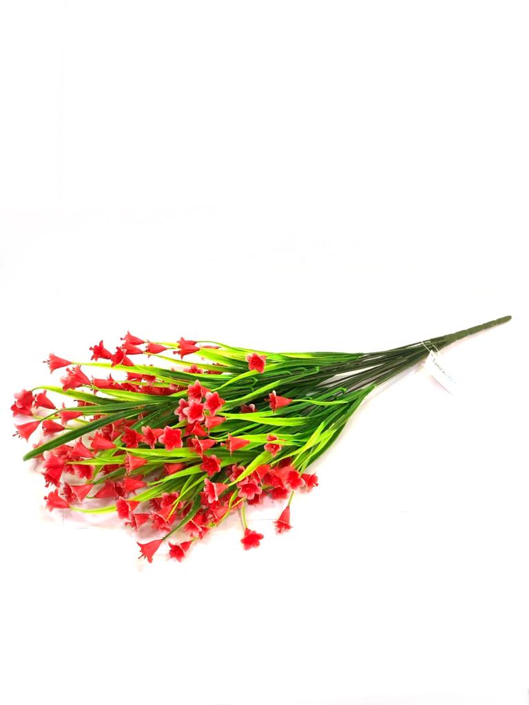 Big Scarlet Gladiolus Flowers Bunch Sticks Home Office Decoration By Tamrapatra