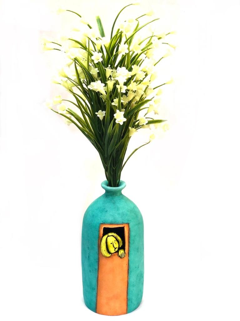 Big Scarlet Gladiolus Flowers Bunch Sticks Home Office Decoration By Tamrapatra