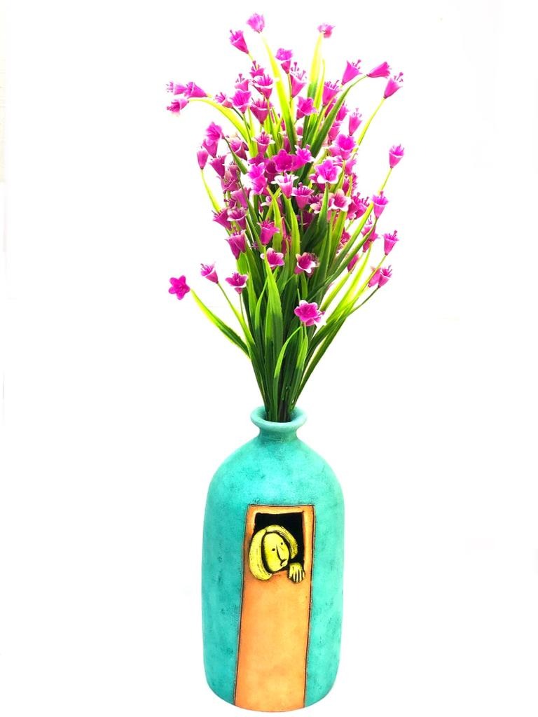 Big Scarlet Gladiolus Flowers Bunch Sticks Home Office Decoration By Tamrapatra