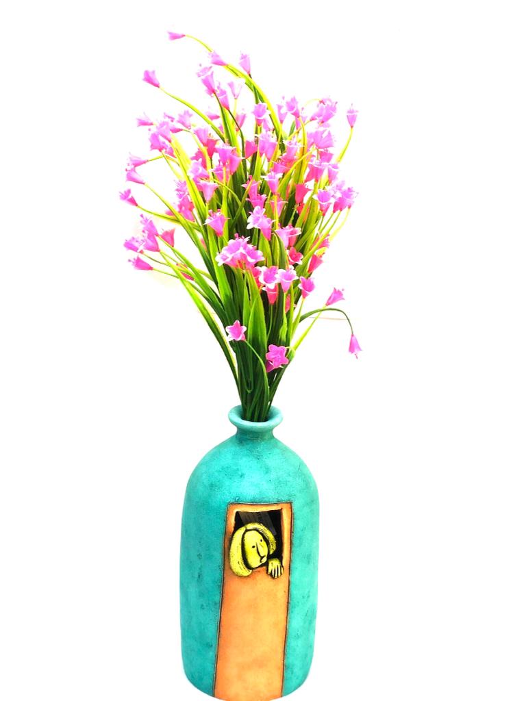 Big Scarlet Gladiolus Flowers Bunch Sticks Home Office Decoration By Tamrapatra