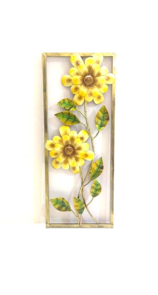 Flower Metal Hanging Frame Beautiful Shades Nature Inspired Art Tamrapatra