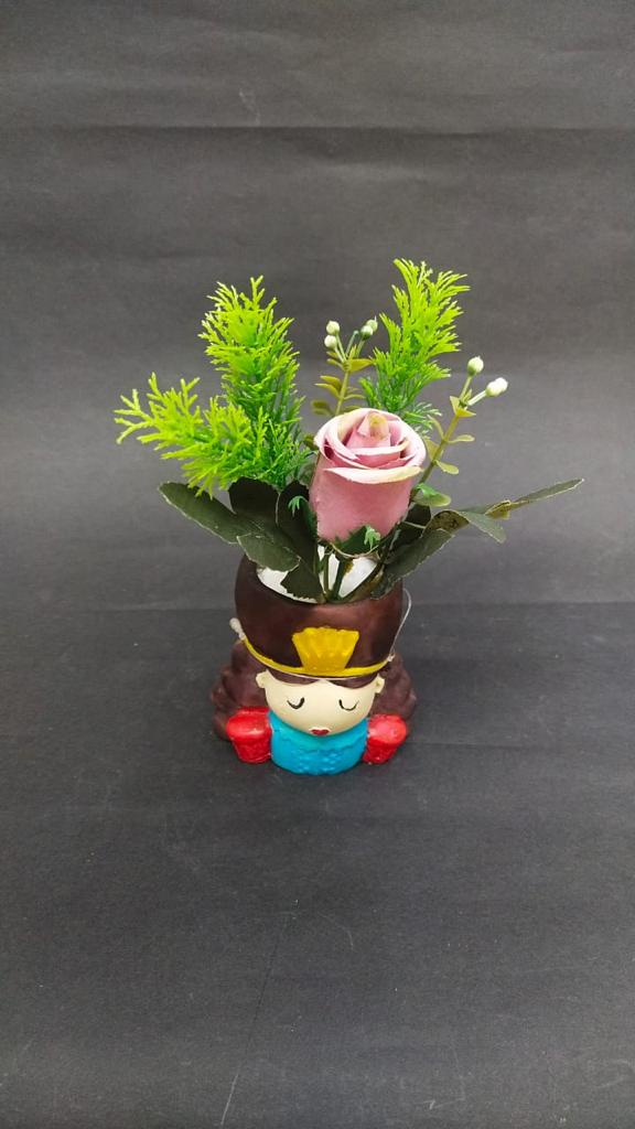 Sweet Planters With Attractive Artificial Plant Decoration For Home Office Tamrapatra