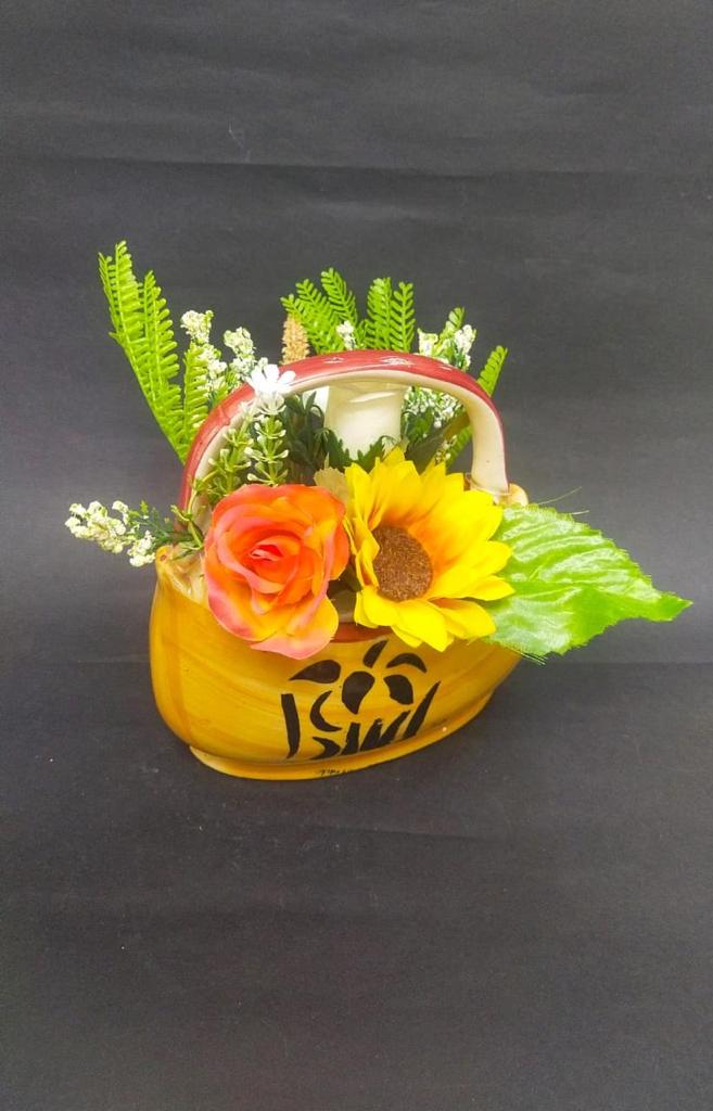 Shopping Bag Style Ceramic Pots For Interior Home Decoration By Tamrapatra