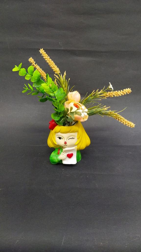 Sweet Planters With Attractive Artificial Plant Decoration For Home Office Tamrapatra