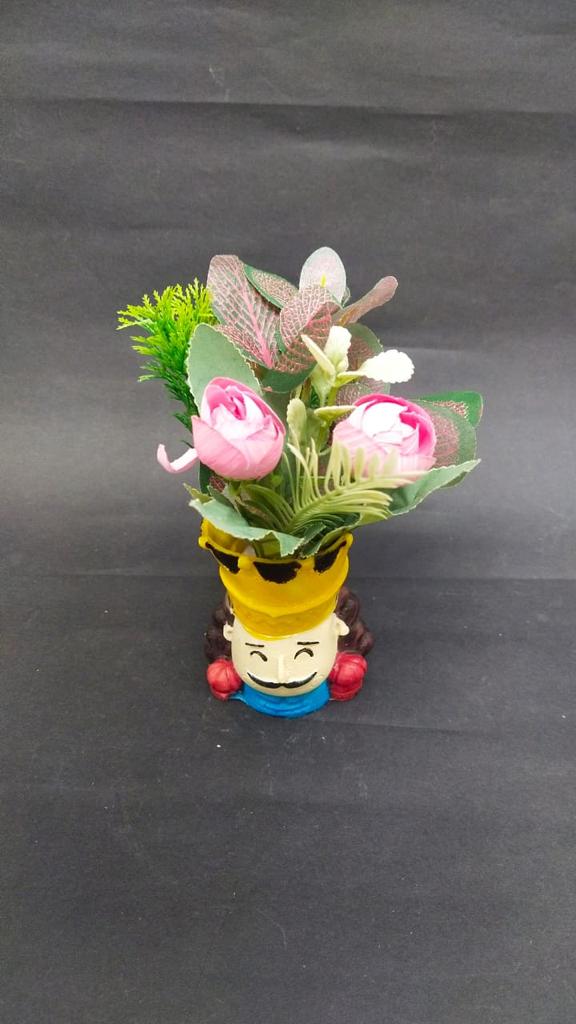 Sweet Planters With Attractive Artificial Plant Decoration For Home Office Tamrapatra