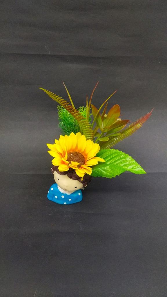 Sweet Planters With Attractive Artificial Plant Decoration For Home Office Tamrapatra