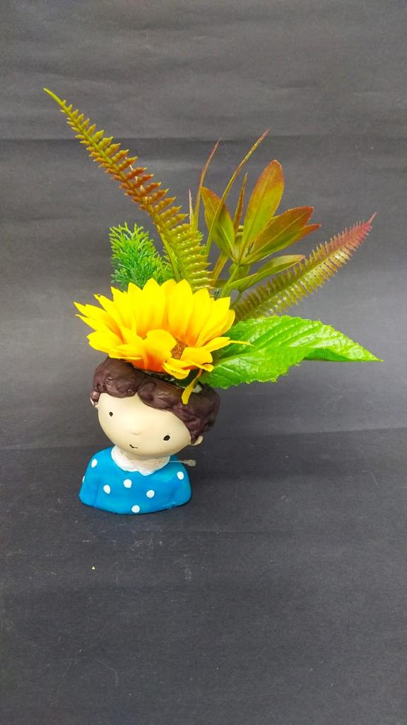 Sweet Planters With Attractive Artificial Plant Decoration For Home Office Tamrapatra