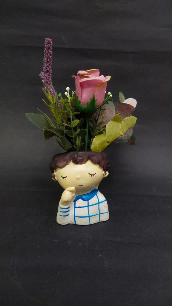 Sweet Planters With Attractive Artificial Plant Decoration For Home Office Tamrapatra