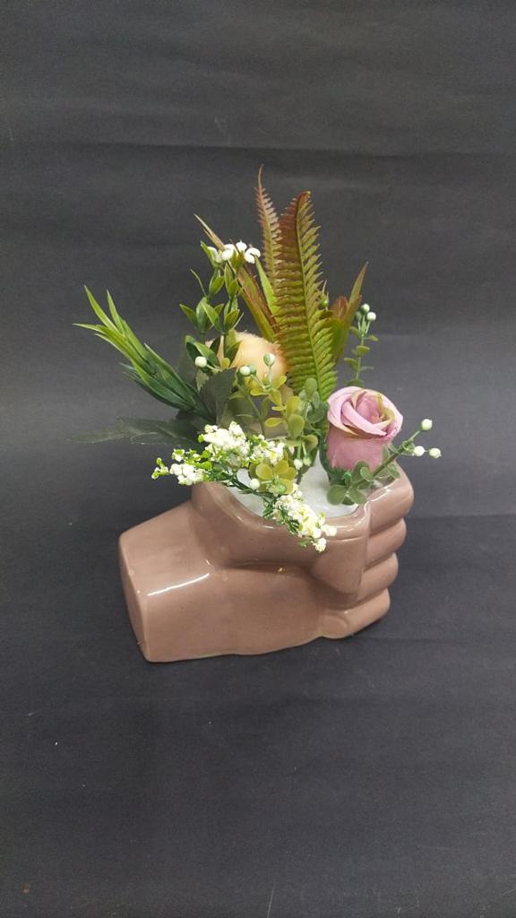 Fist Shaped Exclsuive Ceramic Pots For Plants Colorful Designs Now At Tamrapatra