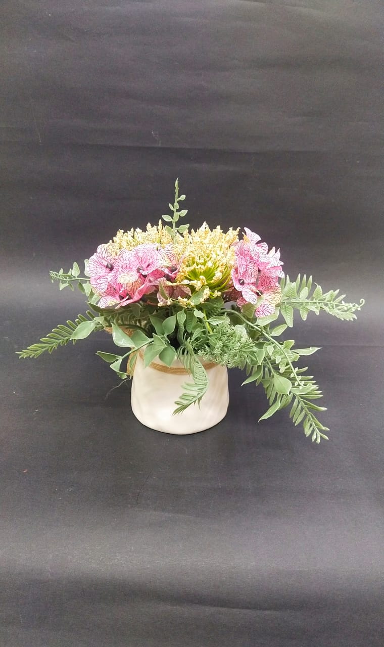 Live What You Love Beautiful Quotes Ceramic Pots & Flowering Plant Tamrapatra