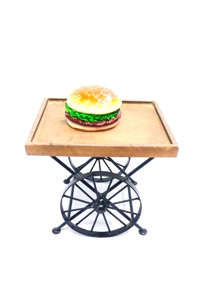 Realistic Food Kitchen Restaurant Display Burger Vadapav Samosa Tea Tamrapatra