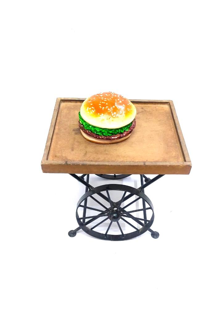 Realistic Food Kitchen Restaurant Display Burger Vadapav Samosa Tea Tamrapatra