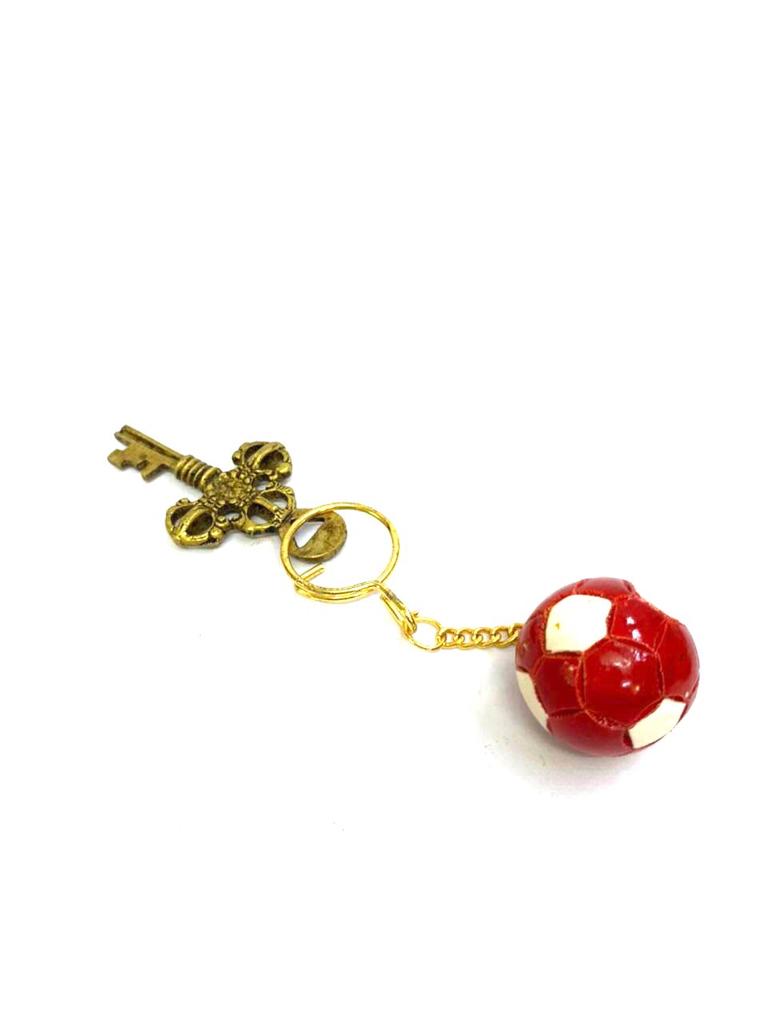 Football Multicolor Keychains Artwork Gifting's Hand Painted New By Tamrapatra