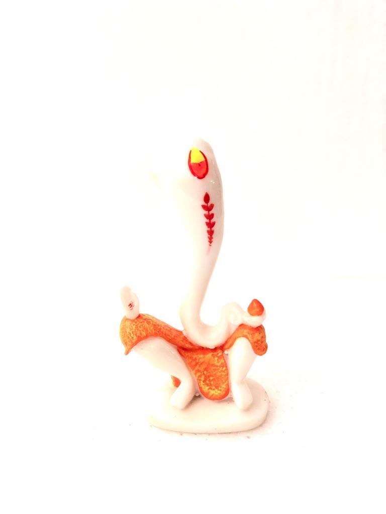 God Of Intellect Ganesha In Resin Artefact White Decoration Tamrapatra - Tamrapatra