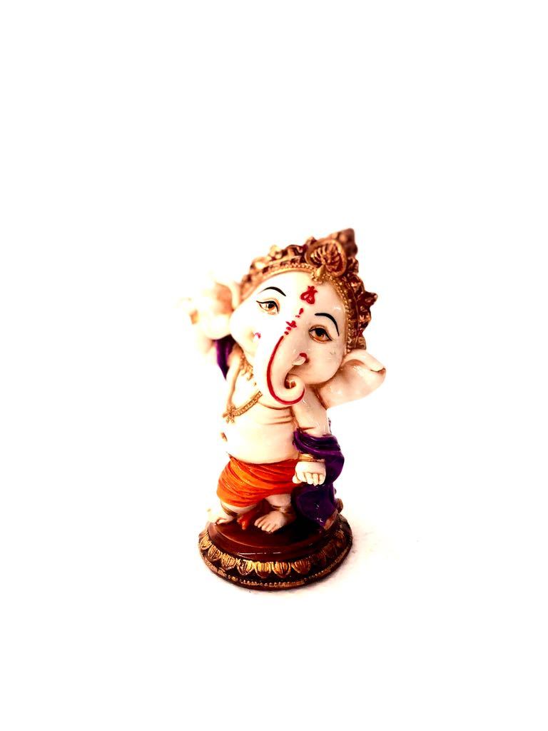 Playful Ganesha Musical Theme Resin Artefact Home Decor Tamrapatra - Tamrapatra