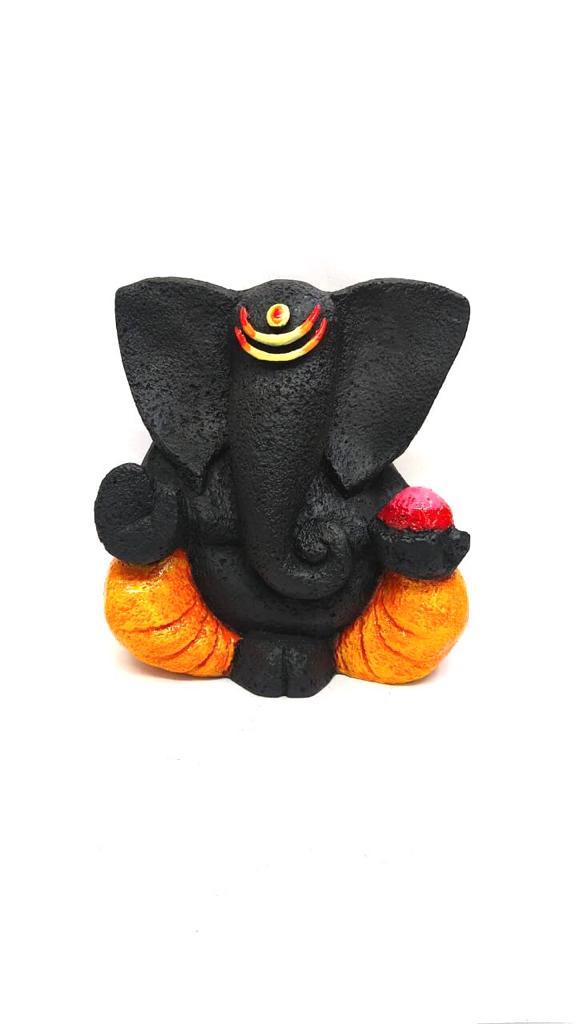 Unique Style Black & Orange Exclusive Home Décor Ganesha Resin Tamrapatra