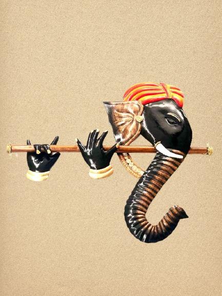 Ganesha Wall Art Metal Showpiece To Make Empty Wall Attractive By Tamrapatra