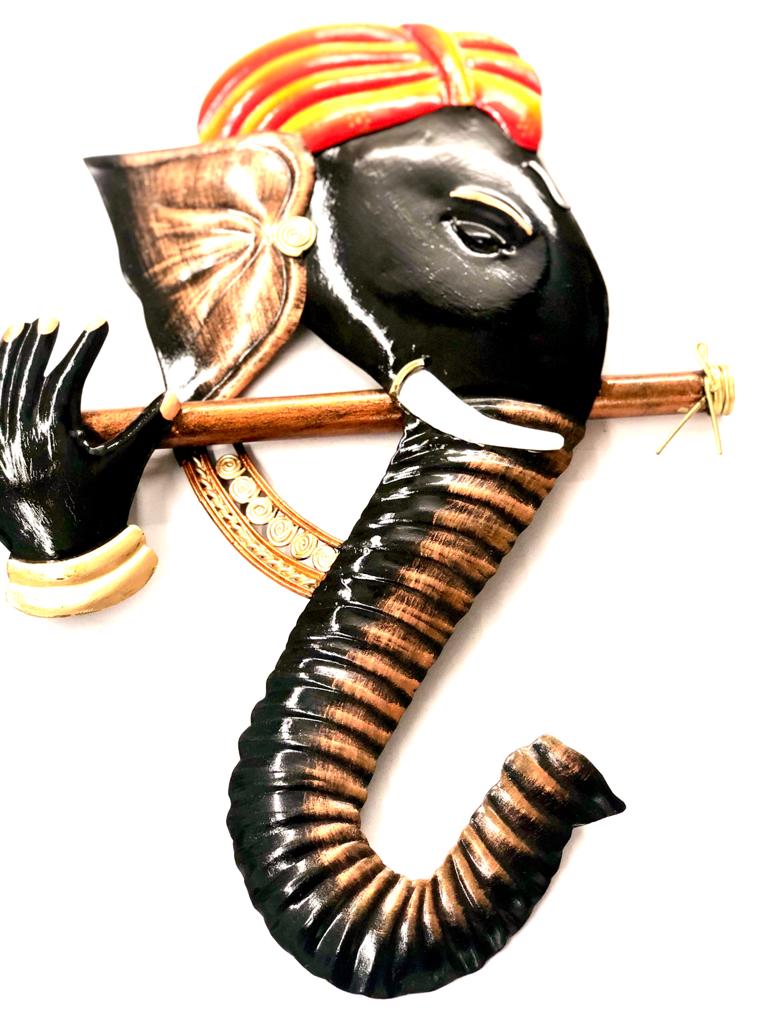 Ganesha Wall Art Metal Showpiece To Make Empty Wall Attractive By Tamrapatra