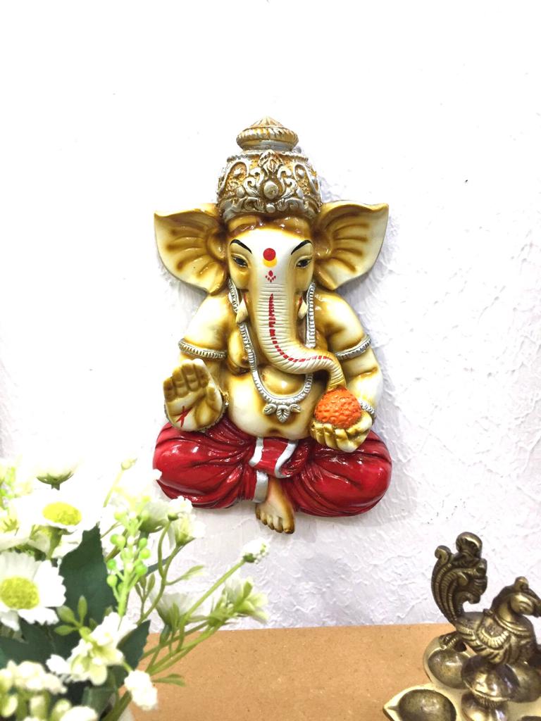 Lord Ganesh Resin Hanging Mighty God Frames Collection Spiritual Tamrapatra - Tamrapatra