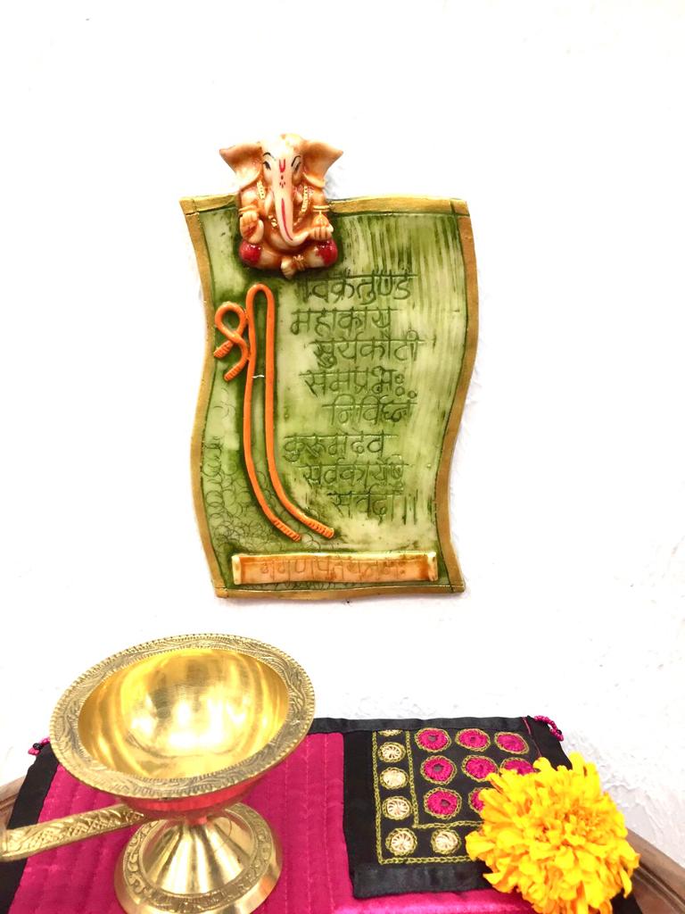 Traditional Artistic Resin Frame With Ganesh House Warming Gifts By Tamrapatra