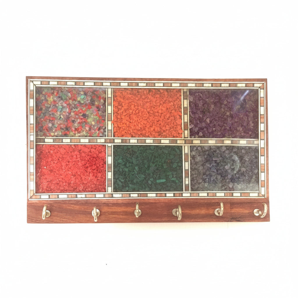 Key Holder Colorful Gemstones Attractive Home Exclusive Utility By Tamrapatra - Tamrapatra