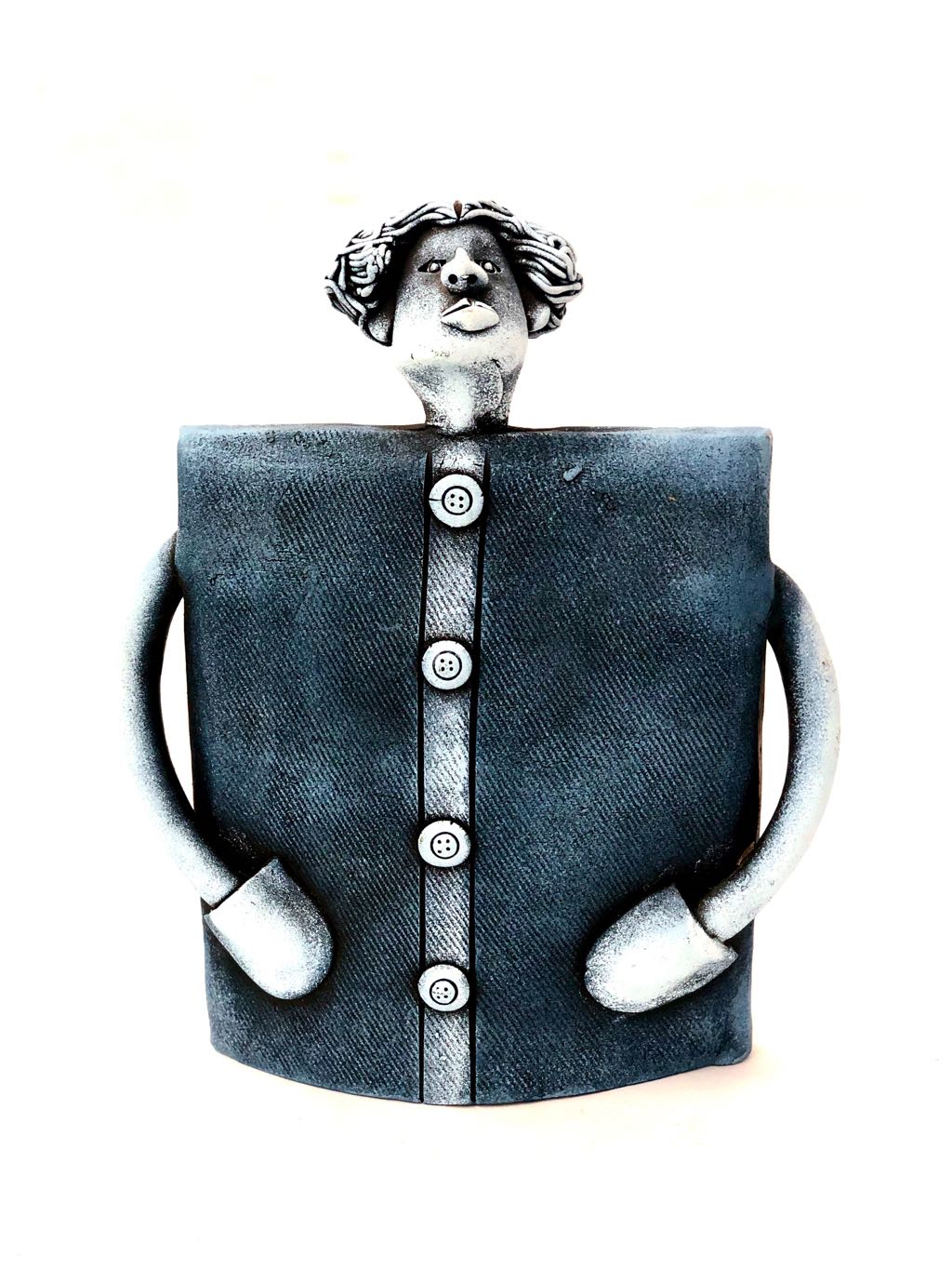 Terracotta GentleMan Office Style Exclusive Pottery Studio Tamrapatra - Tamrapatra