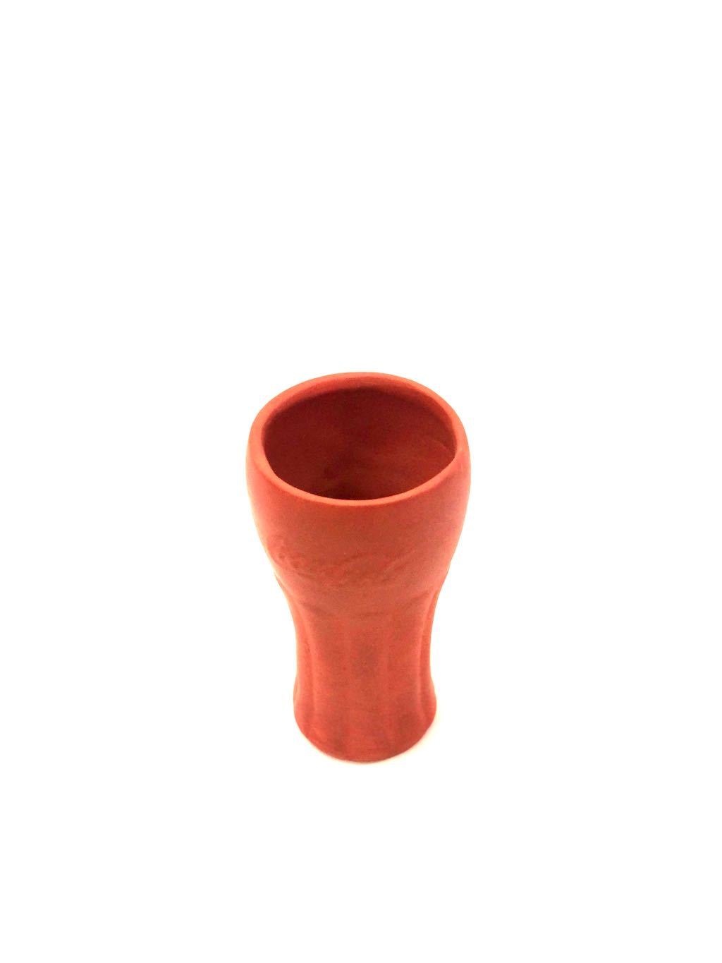Coca-Cola Style Clay Glasses Eco-Friendly & Non-Toxic Tamrapatra - Tamrapatra