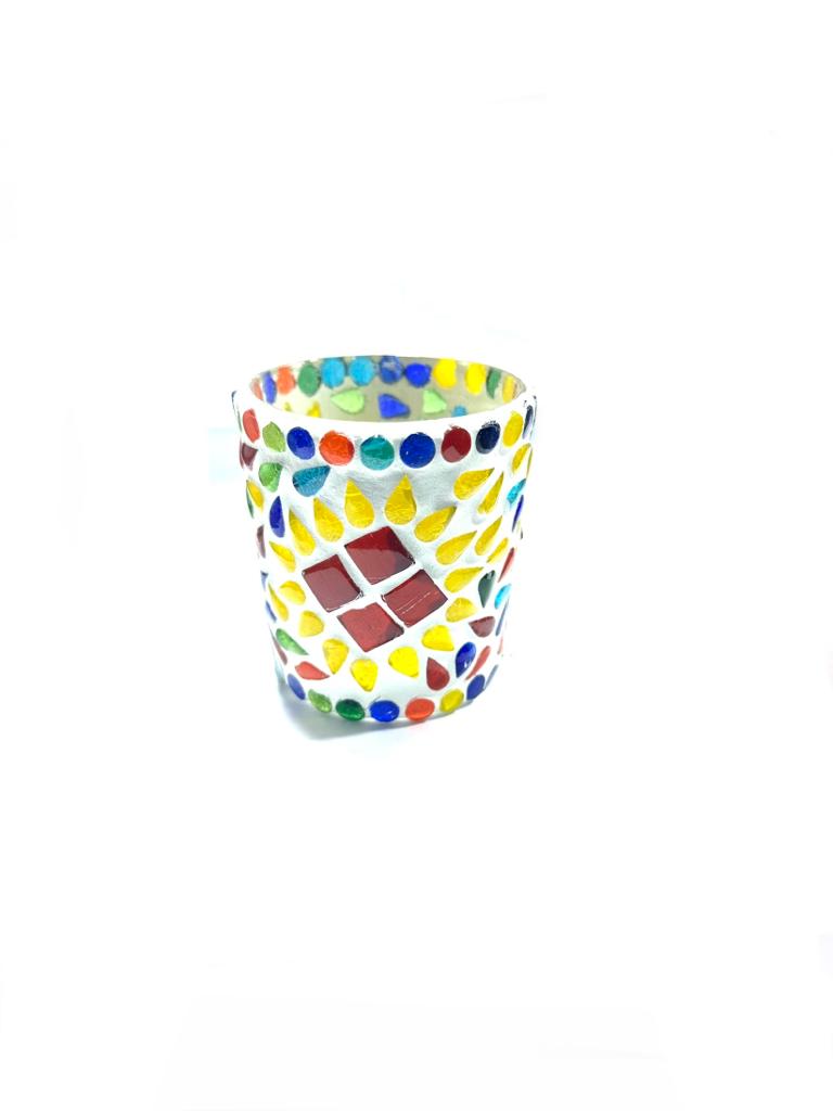 Glass Shape Votive Tea Light Holder For Various Celebrations From Tamrapatra