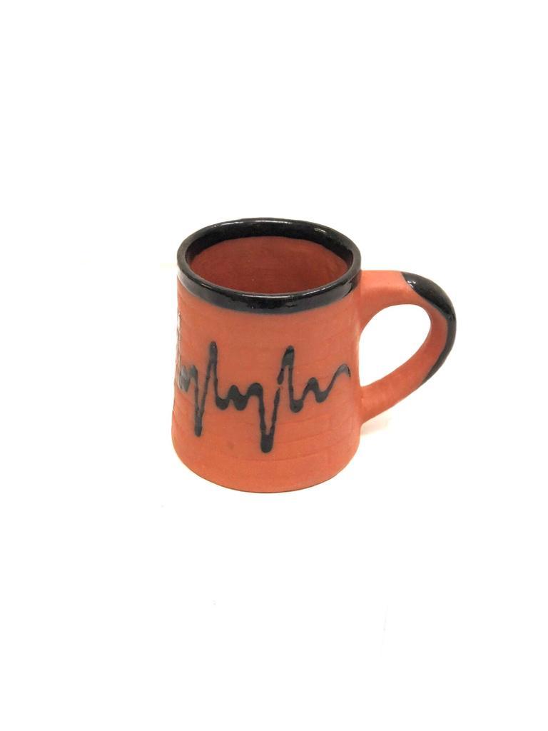 Tea Coffee Beverages Earthen Mugs Glazed With Easy Carry Terracotta Tamrapatra