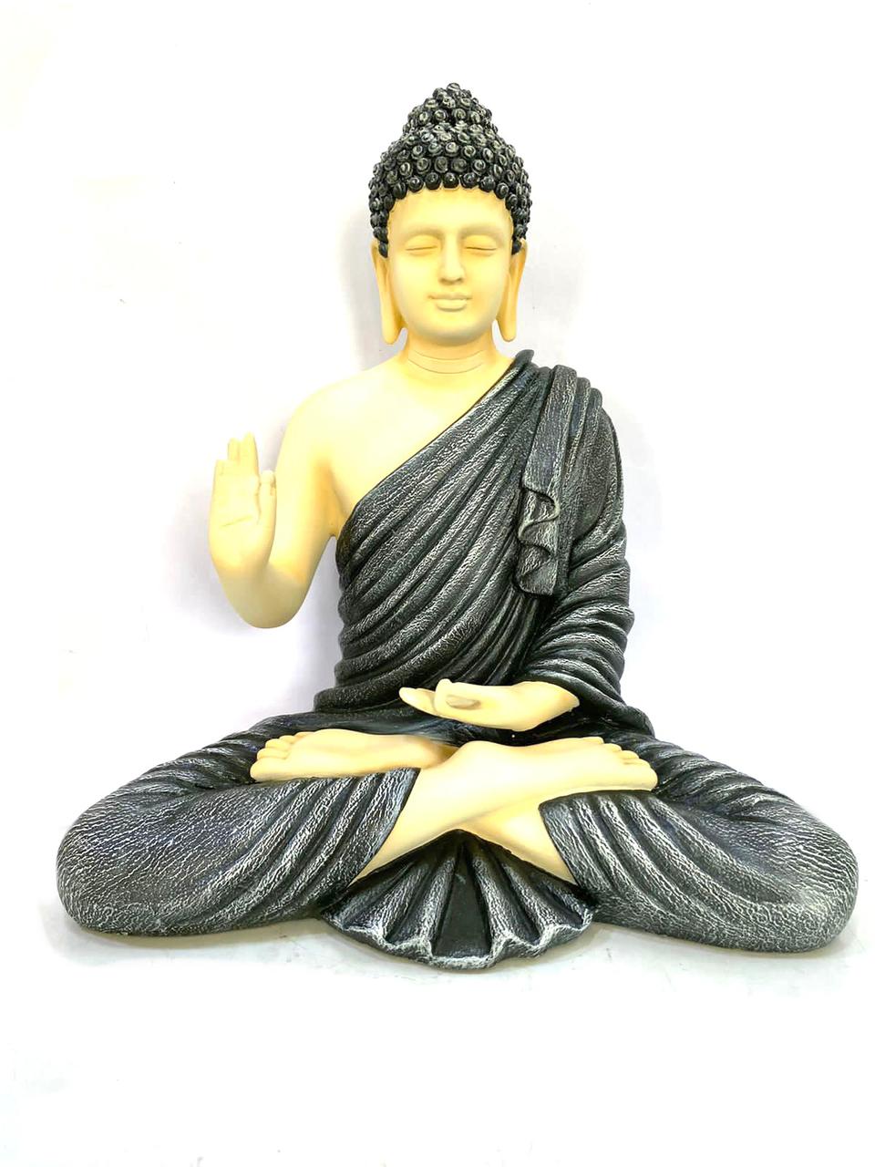 Lord Buddha In Various Antique Shades Detailed Hand Painting By Tamrapatra