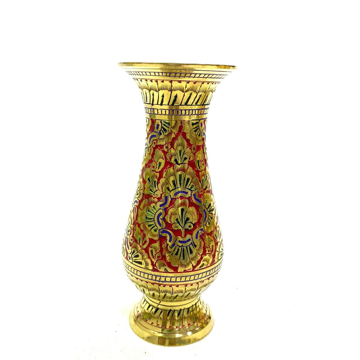 Brass Inlay Artwork On Flower Pots Extraordinary Collectible From Tamrapatra - Tamrapatra